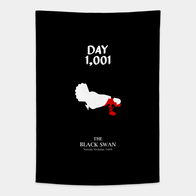 Day 1001: Let's not be turkeys - The Black Swan (Nassim N. Taleb) Tapestry by TKsuited