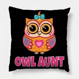 Cute Owl Aunt Pillow