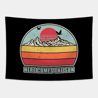 Retro Here Comes the Sun Tapestry