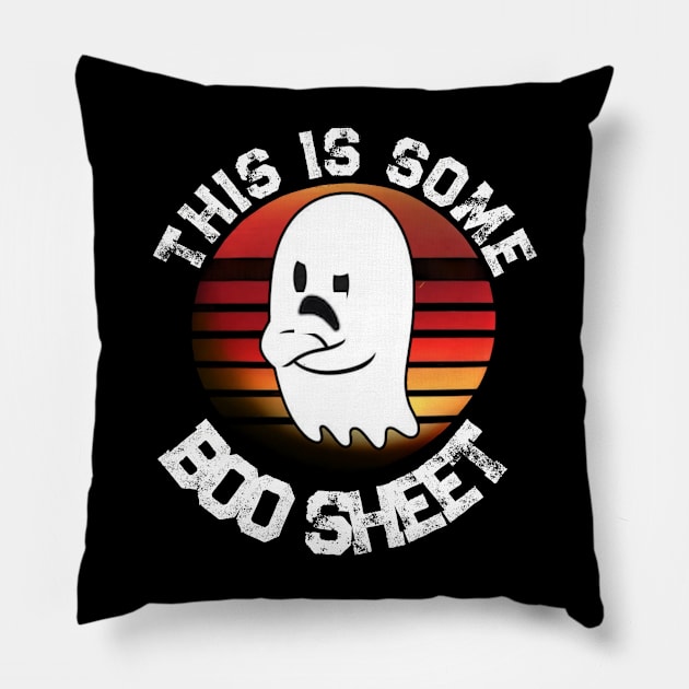 This Is Some Boo Sheet, Funny Halloween Party,Happy Halloween Day,Funny Spooky Vibes, Funny Pumpkin Gift Pillow by Customo