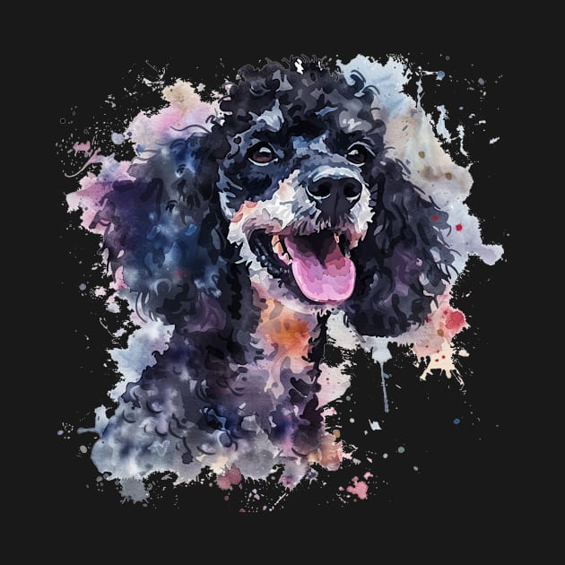 Poodle Pop Art Water Colors for Dog Lovers by karishmamakeia