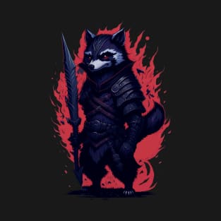 Raccoon Ninja Illustration T-Shirt