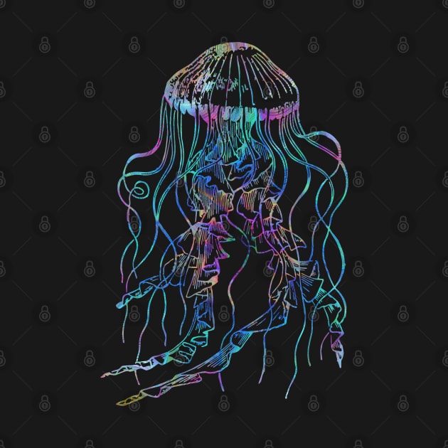 Psychedelic Jellyfish Trippy Tentacles Ocean by MintedFresh