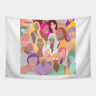 Women Girls Colorful Print Tapestry