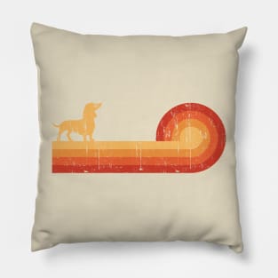 Dachshund Sunset Pillow