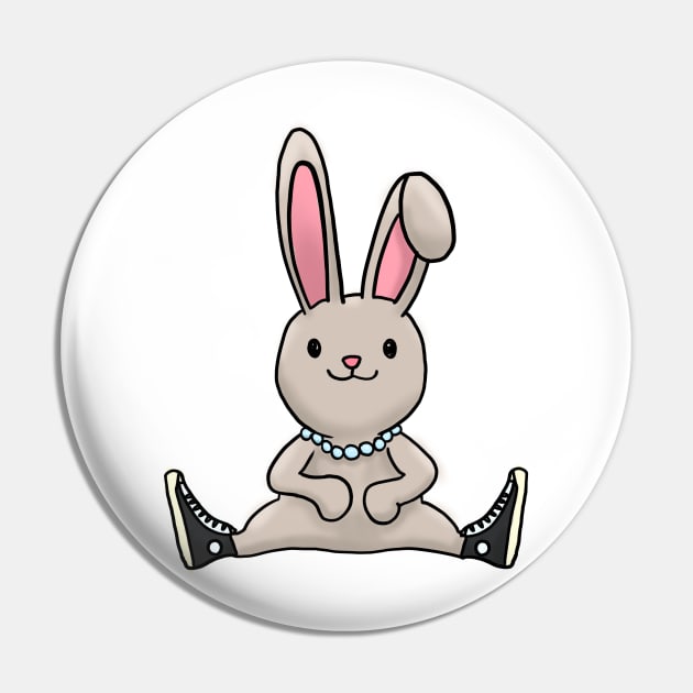 Rabbit with chucks and pearls happy easter 2021 bunny Pin by Mesyo