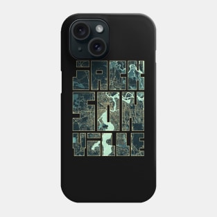 Jacksonville, Florida, USA City Map Typography - Summer Phone Case