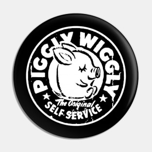 piggly wiggly the original self service black and white design Pin