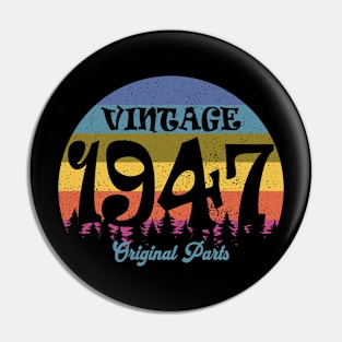 1974 Birthday for Men Vintage 1974 Original Parts Retro Bday Pin