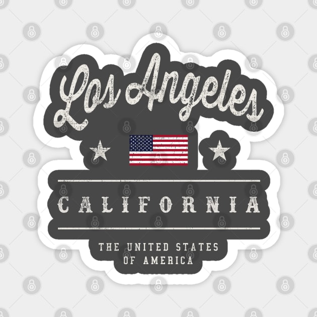 Los Angeles American City Vintage Magnet by Designkix