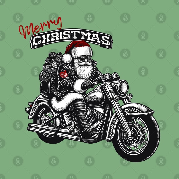 Chopper Santa “Merry Christmas” by PrintSoulDesigns