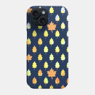 Brilliant Golden Autumn Leaves and Winter Trees Phone Case