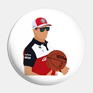 Kimi Raikkonen playing basketball ahead of the 2021 USA Grand Prix Pin