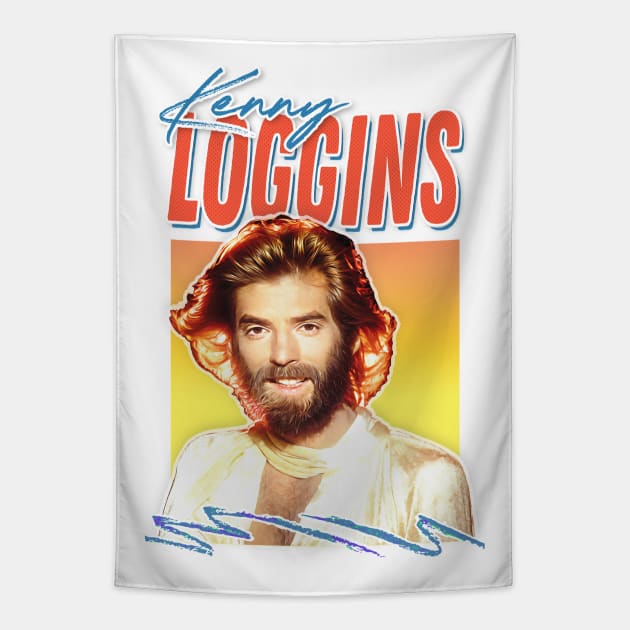 Kenny Loggins / 70s Retro Aesthetic Fan Art Design Tapestry by DankFutura