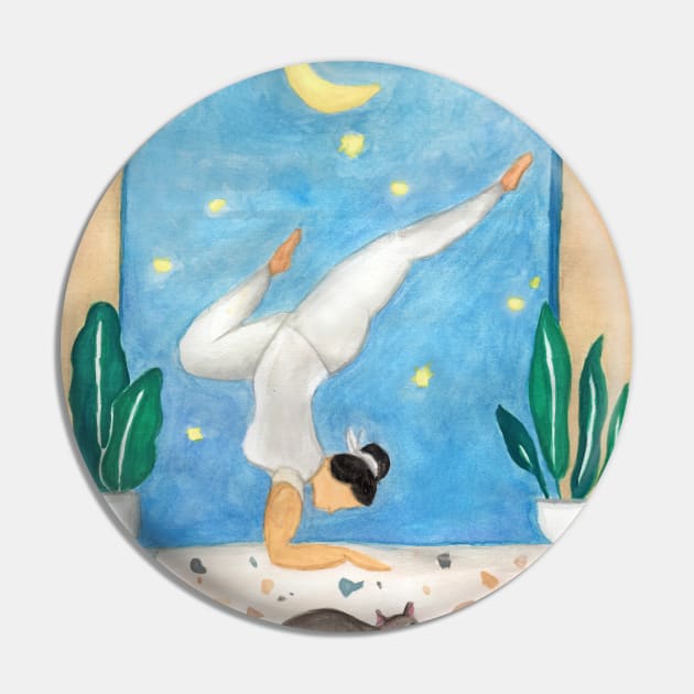 Moon Yoga Pin by Petras