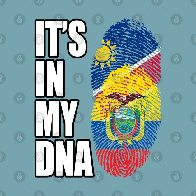 Ecuadorian And Namibian Mix DNA Flag Heritage by Just Rep It!!