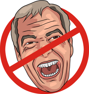 Nigel Farage No Road Sign Illustration Magnet