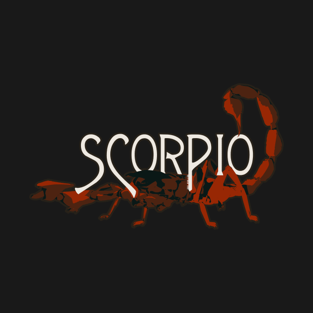 Red Scorpio Zodiac Scorpion by RyanJGillDesigns