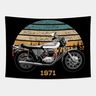 A70 Lightning 1971 Vintage Motorcycle Design Tapestry