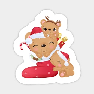 Mom and Baby Christmas Magnet