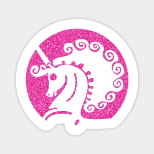 Vintage Pretty Pink Sun Unicorn Princess Nar Pony Magnet