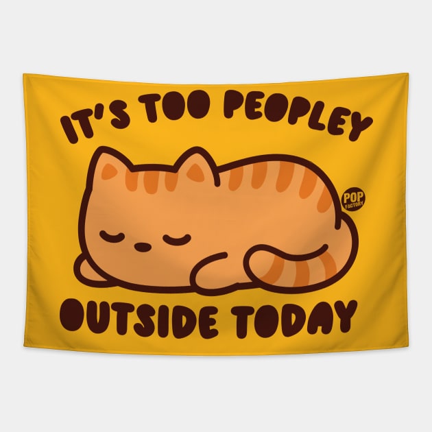 TOO PEOPLEY CAT Tapestry by toddgoldmanart