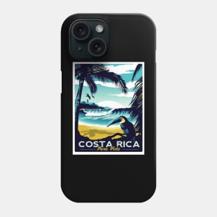 Costa Rica Vintage Travel and Tourism advertising Print Phone Case