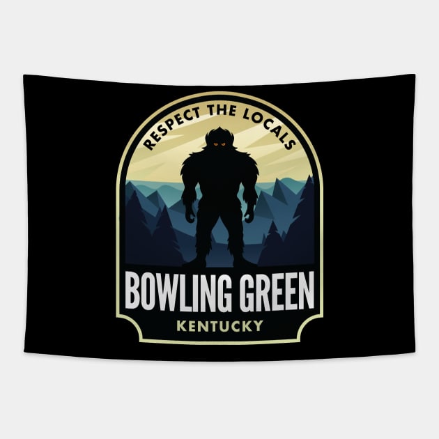 Bowling Green Kentucky Bigfoot Sasquatch Tapestry by HalpinDesign