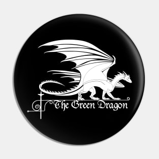 Green Dragon Tavern, White, Transparent Background Pin