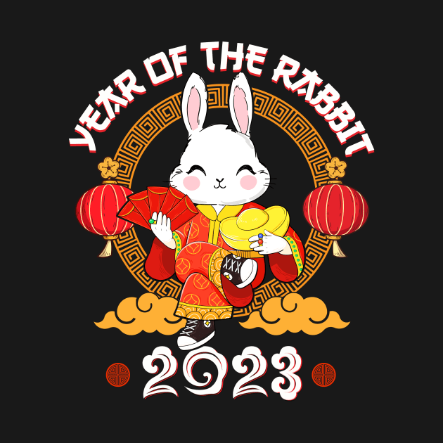 Happy Chinese New Year 2023 Year of the Rabbit by Jhon Towel