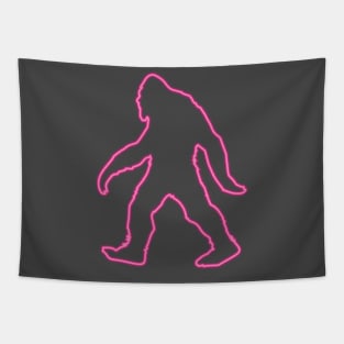 80's Gift 80s Retro Neon Sign Bigfoot Tapestry