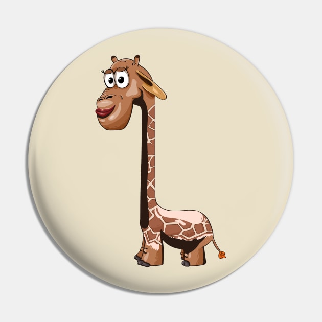 Giraffe Funny Pin by Mako Design 