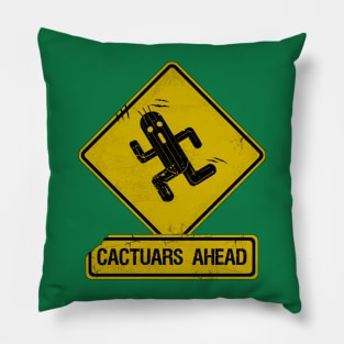 Dangers on the Road Pillow