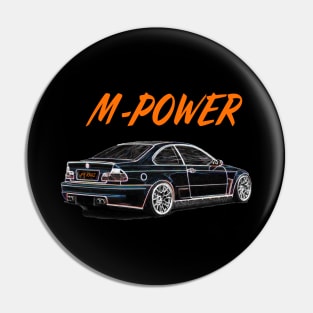 BMW M3 E46 Side View M Power Pin