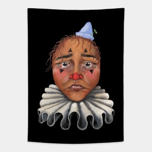 Sad Clown painting Tapestry