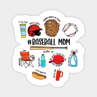 Baseball Mom Game Day Magnet