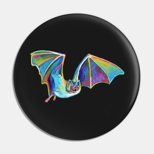 Cute FLYING BAT STICKER by Robert Phelps Pin