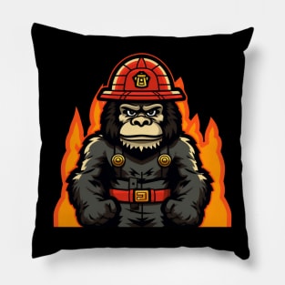 firefighter gorilla Pillow