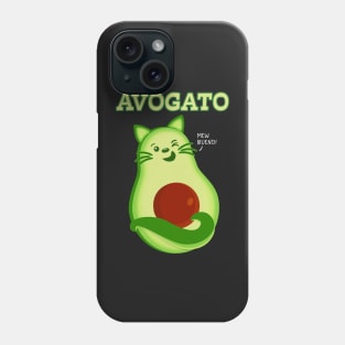 Avocado Keto Kitty Cat Winking At You Phone Case