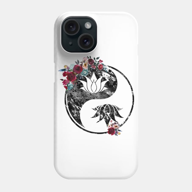 Lotus in Yin Yangs Phone Case by erzebeth