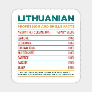 Lithuanian Nutritional Values Magnet