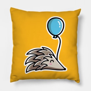 Kawaii Cute Hedgehog and Balloon Pillow