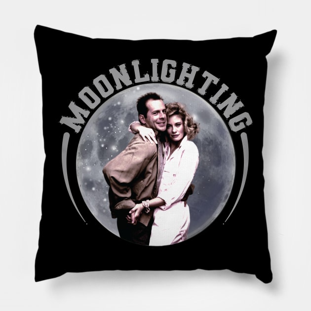 Moonlighting // Vintage 80s Design Pillow by Trendsdk