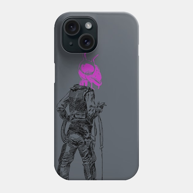 the Good, the Bad & the Alien (purple head variant) Phone Case by Megatrip