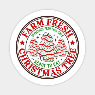 Farm Fresh Christmas Tree, Retro Christmas, Christmas T-Shirt Magnet