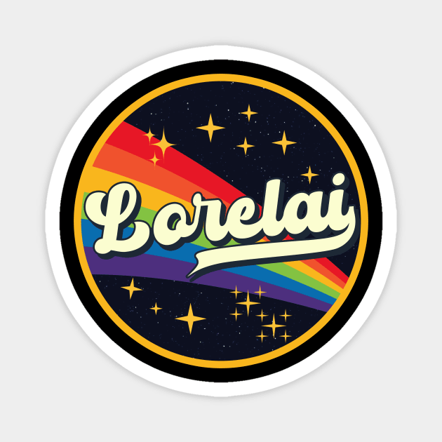 Lorelai // Rainbow In Space Vintage Style Magnet by LMW Art