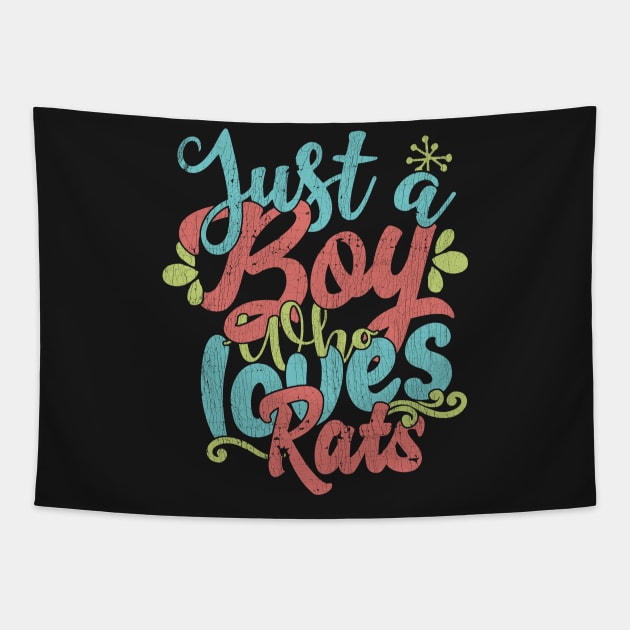 Just A Boy Who Loves Rats Gift product Tapestry by theodoros20