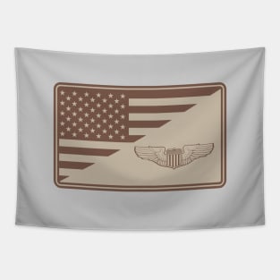 USAF Pilot Wings Patch (desert subdued) Tapestry