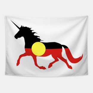 Australian Aboriginal Unicorn Flag Tapestry