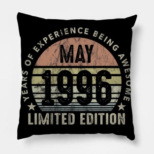 Born In May 1996 Vintage Sunset 24th Birthday All Original Pillow